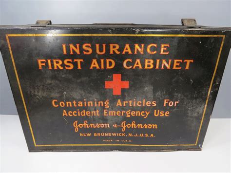 Vintage Metal First Aid Cabinet 